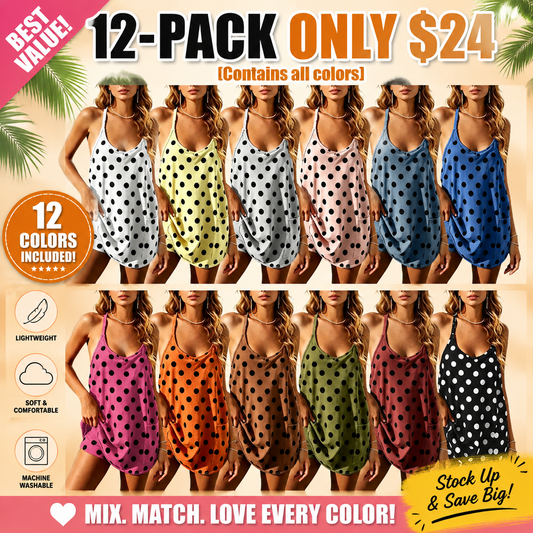 Women's Summer Polka Dot Tennis Dress